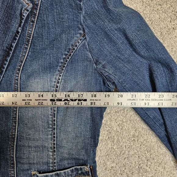 VTG Promod Women's Distressed Denim Jean Jacket US Size Medium?‎ - Picture 5 of 8